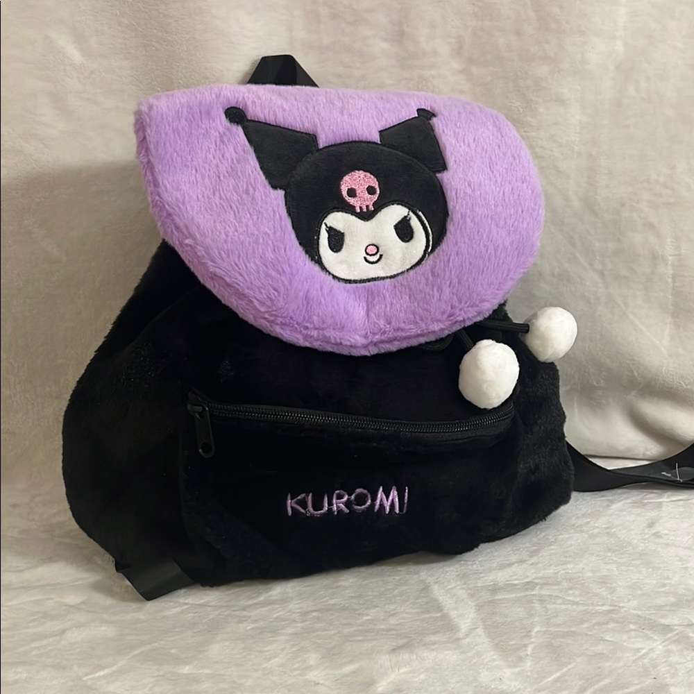 Kuromi Black and Purple Cartoon Character Backpack